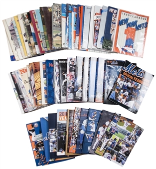 Huge Collection of Ninety-One (91) New York Mets Official Yearbooks From 1963-2017 With Most Variations